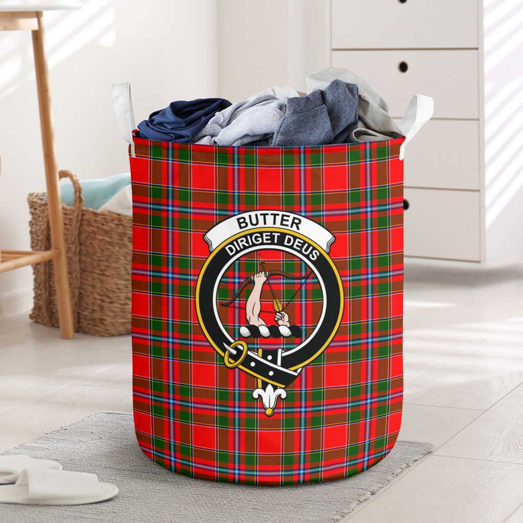 Butter Tartan Laundry Basket with Family Crest One Size - Tartanvibesclothing Shop