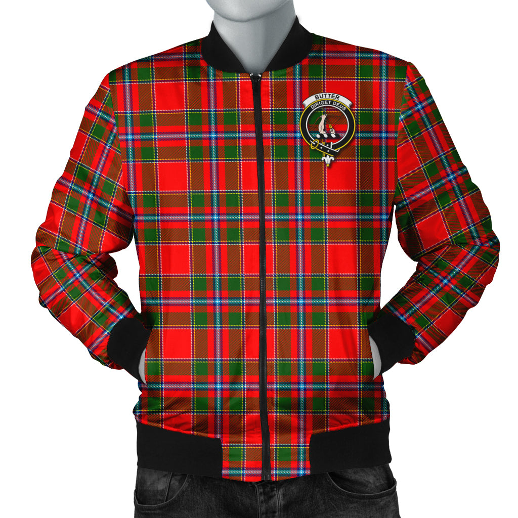 Butter Tartan Bomber Jacket with Family Crest Unisex