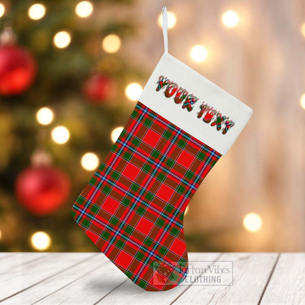 Tartan Vibes Clothing Butter Tartan Christmas Stocking with Personalized Text