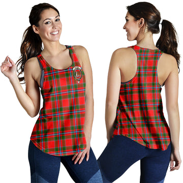 Butter Tartan Women Racerback Tanks with Family Crest 4XL - Tartan Vibes Clothing