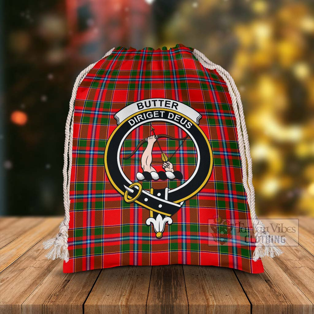 Tartan Vibes Clothing Butter Tartan Christmas Santa's Bag with Family Crest