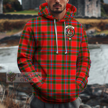 Butter Tartan Cotton Hoodie with Family Crest