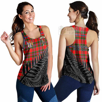 Butter Crest Tartan Women's Racerback Tanks with New Zealand Silver Fern Half Style