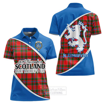 Butter Family Crest Tartan Women's Polo Shirt Celebrate Saint Andrew's Day in Style