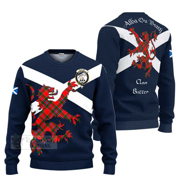 Butter Tartan Lion Rampant Ugly Sweater Proudly Display Your Heritage with Alba Gu Brath and Clan Name Unisex - Tartan Vibes Clothing