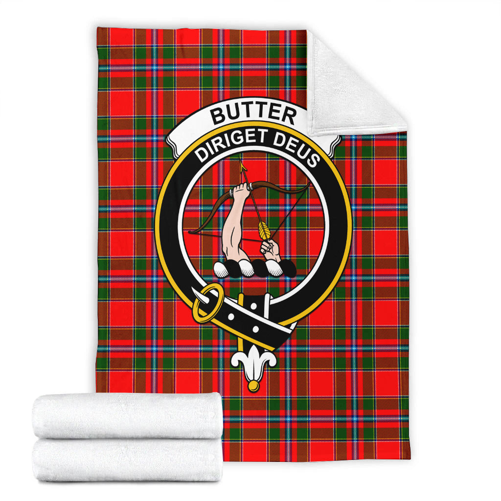 Butter Tartan Blanket with Family Crest - Tartan Vibes Clothing