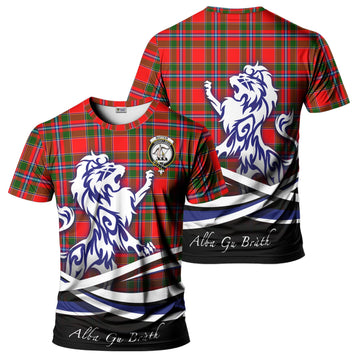 Butter Tartan T-Shirt with Alba Gu Brath Regal Lion Emblem - Tartan Vibes Clothing