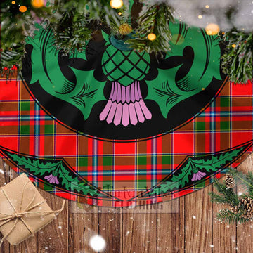 Butter Tartan Christmas Tree Skirt Scottish Thistle Style