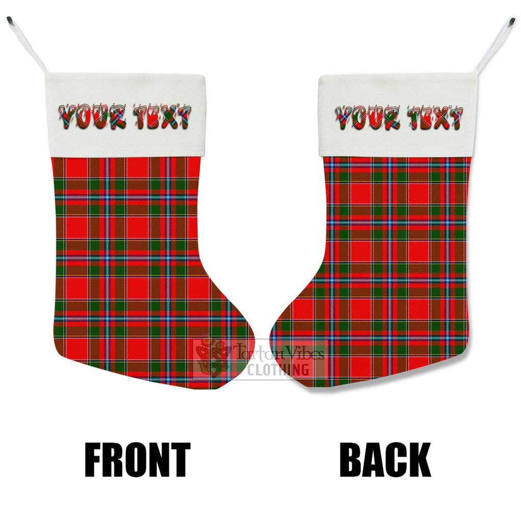 Tartan Vibes Clothing Butter Tartan Christmas Stocking with Personalized Text