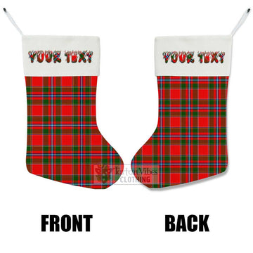 Butter Tartan Christmas Stocking with Personalized Text