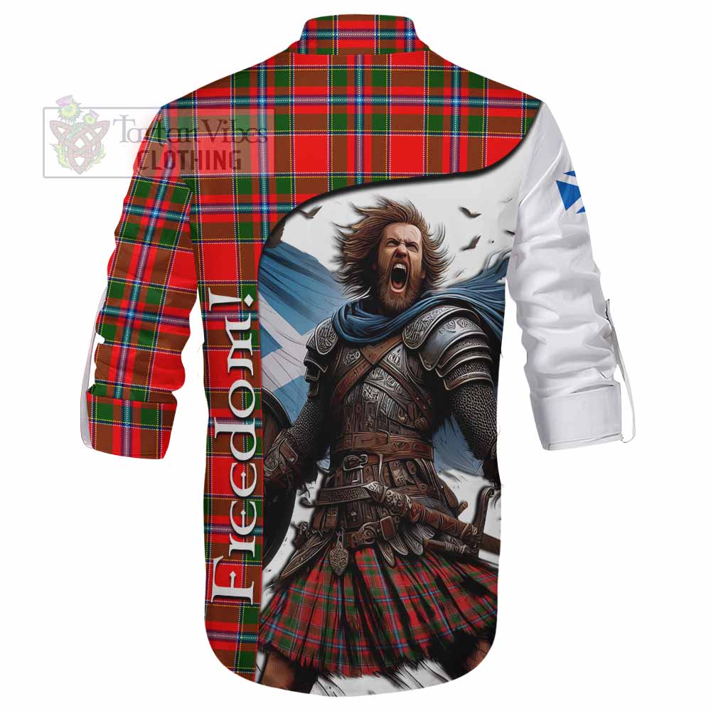 Tartan Vibes Clothing Butter Crest Tartan Ghillie Kilt Shirt Inspired by the Freedom of Scottish Warrior