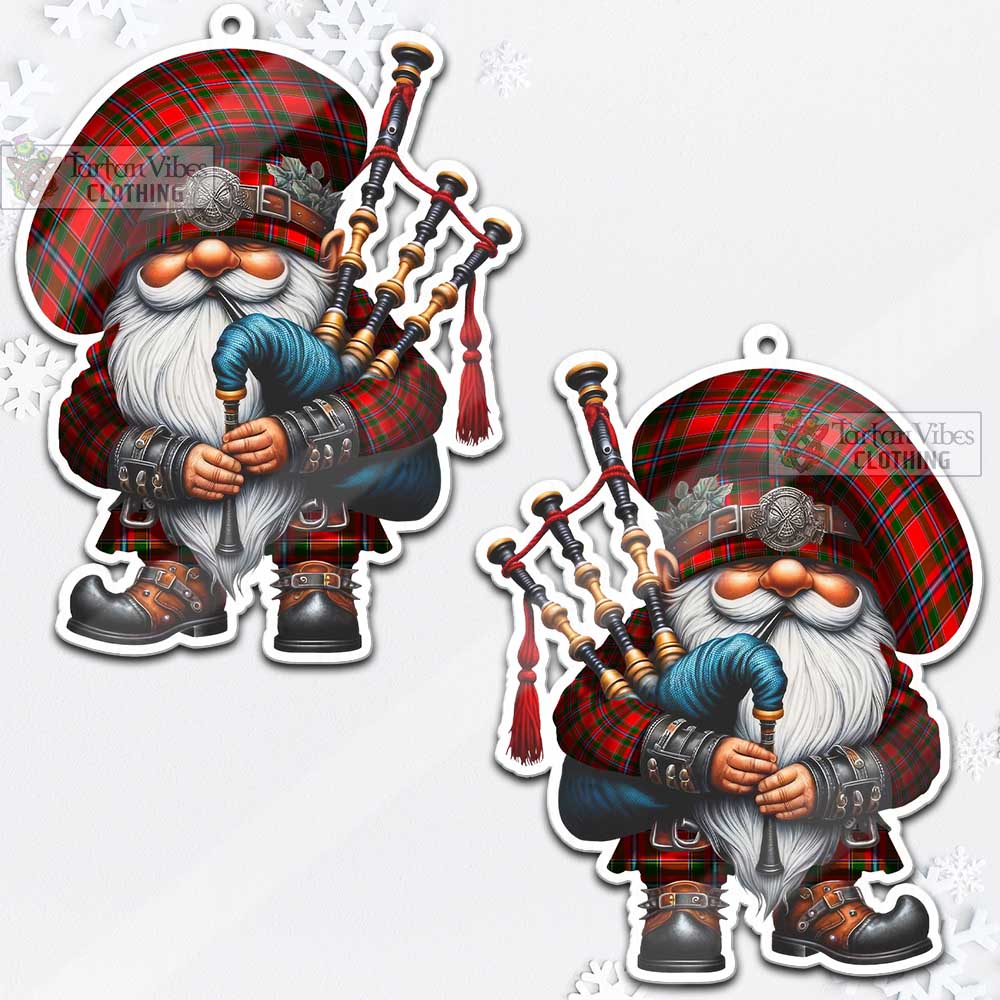 Tartan Vibes Clothing Butter Tartan Badpiper Gnome Christmas Ornament