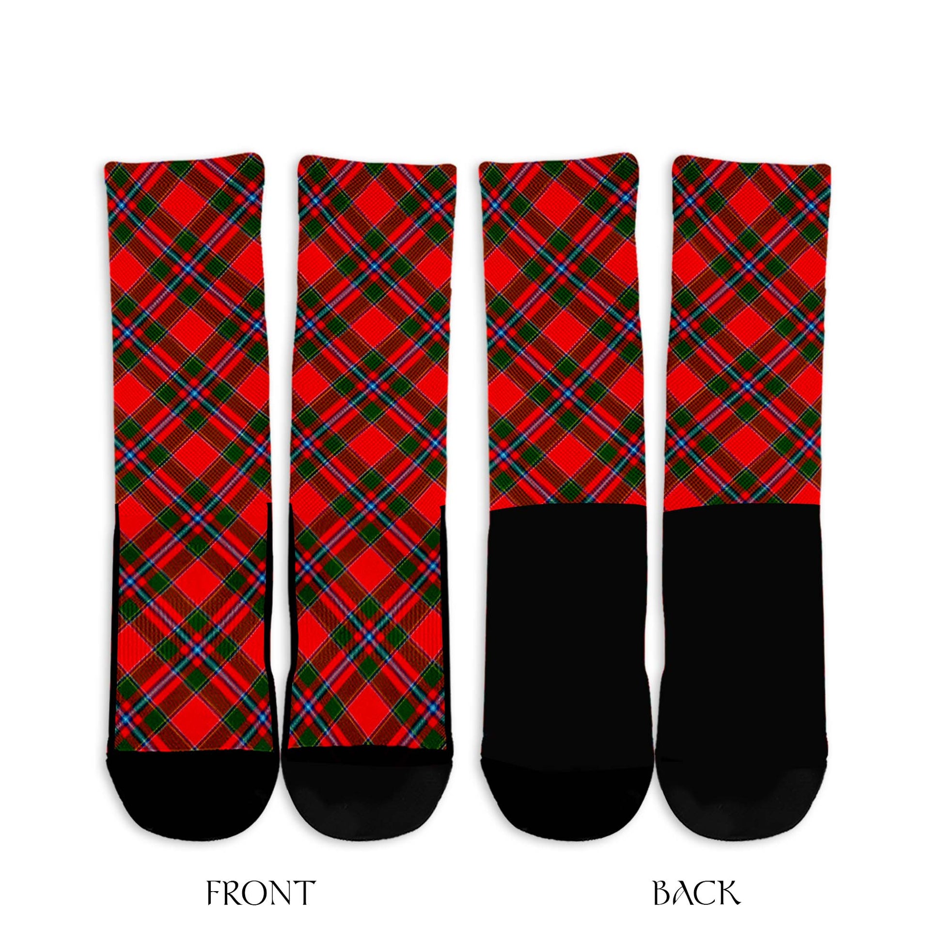 Butter Tartan Crew Socks Cross Tartan Style - Tartanvibesclothing