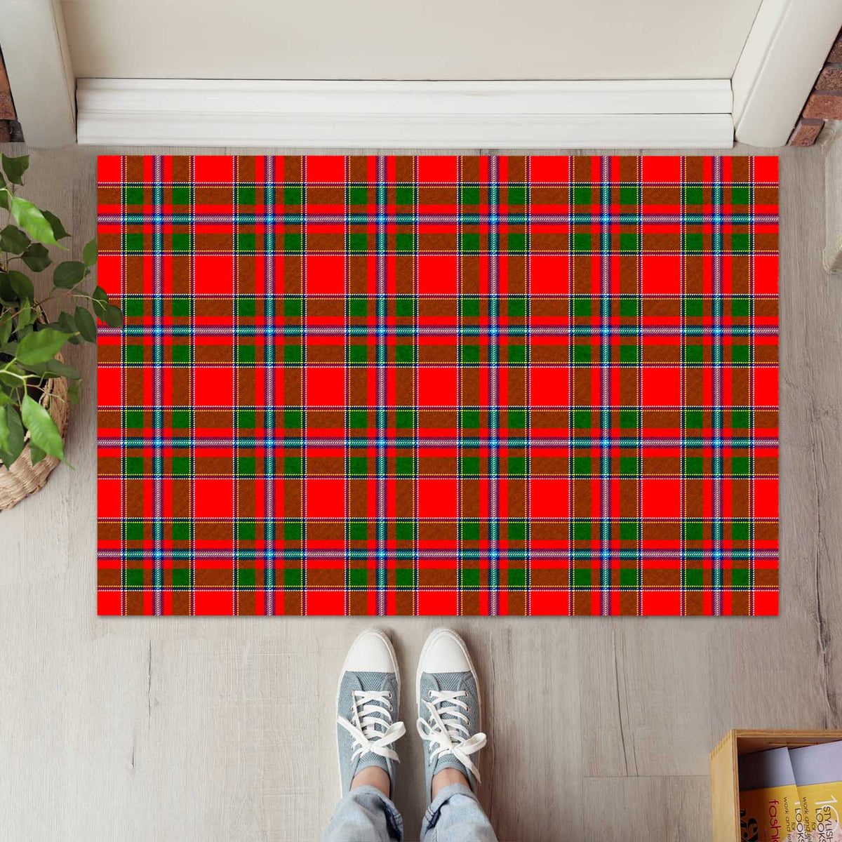 Butter Tartan Rubber Doormat - Tartan Vibes Clothing