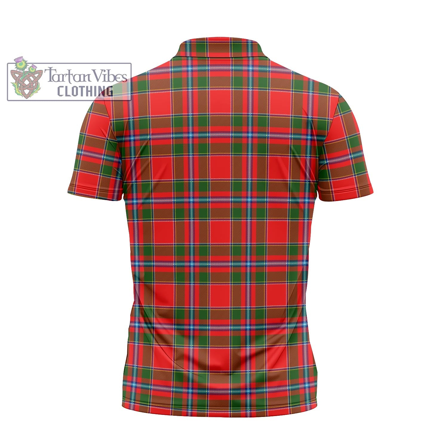 Tartan Vibes Clothing Butter Tartan Zipper Polo Shirt with Family Crest