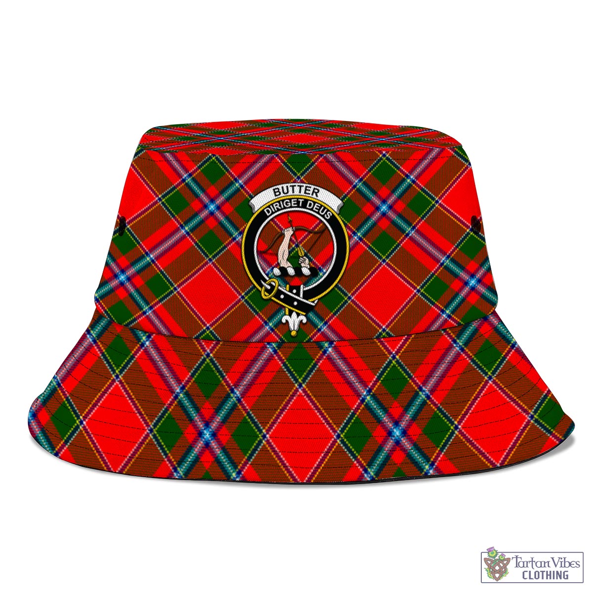 Tartan Vibes Clothing Butter Tartan Bucket Hat with Family Crest