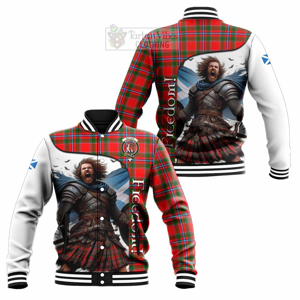 Tartan Vibes Clothing Butter Crest Tartan Baseball Jacket Inspired by the Freedom of Scottish Warrior