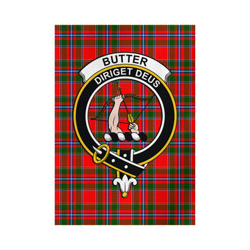 Butter Tartan Garden Flag with Family Crest - Tartan Vibes Clothing