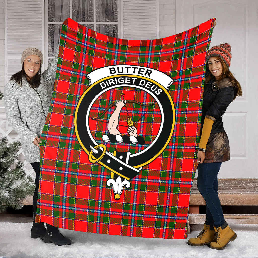 Butter Tartan Blanket with Family Crest - Tartan Vibes Clothing