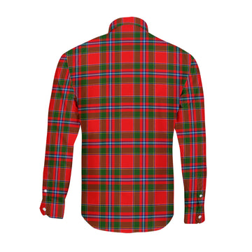 Butter Tartan Long Sleeve Button Up Shirt with Family Crest - Tartan Vibes Clothing