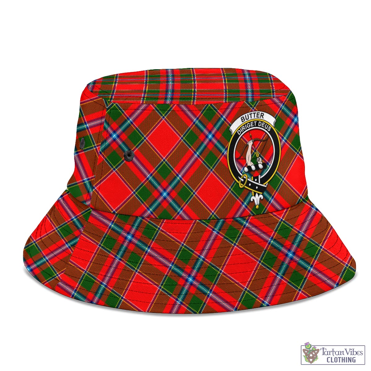 Tartan Vibes Clothing Butter Tartan Bucket Hat with Family Crest