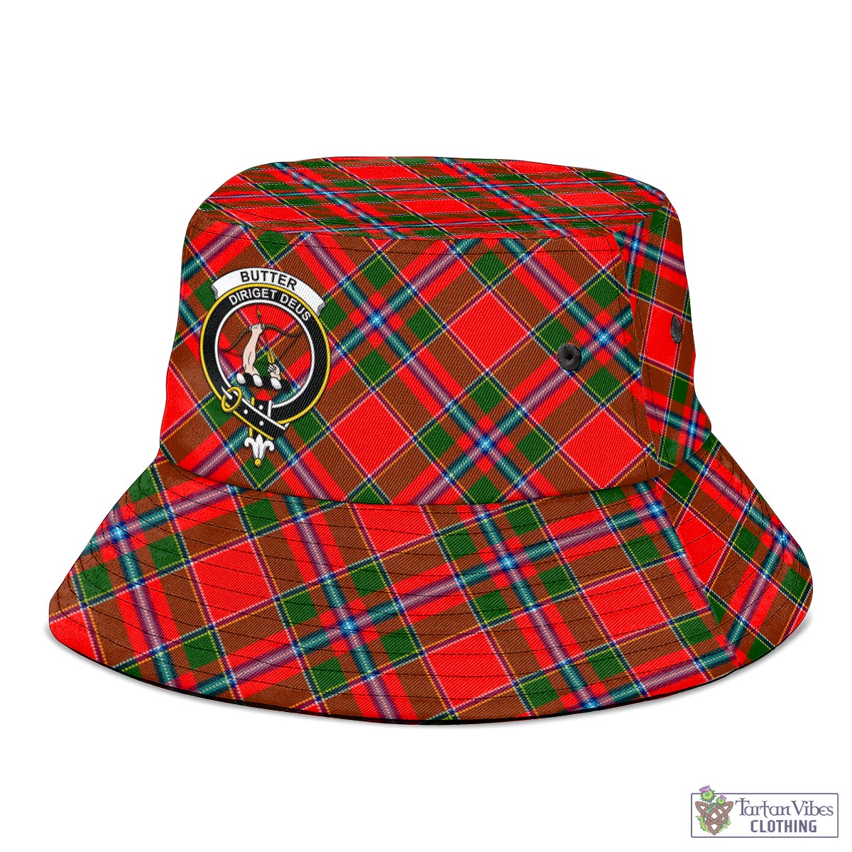 Tartan Vibes Clothing Butter Tartan Bucket Hat with Family Crest