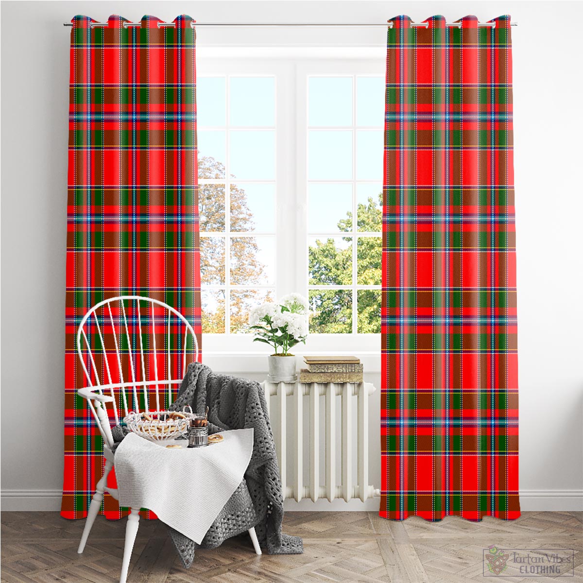 Butter Tartan Window Curtain - Tartan Vibes Clothing