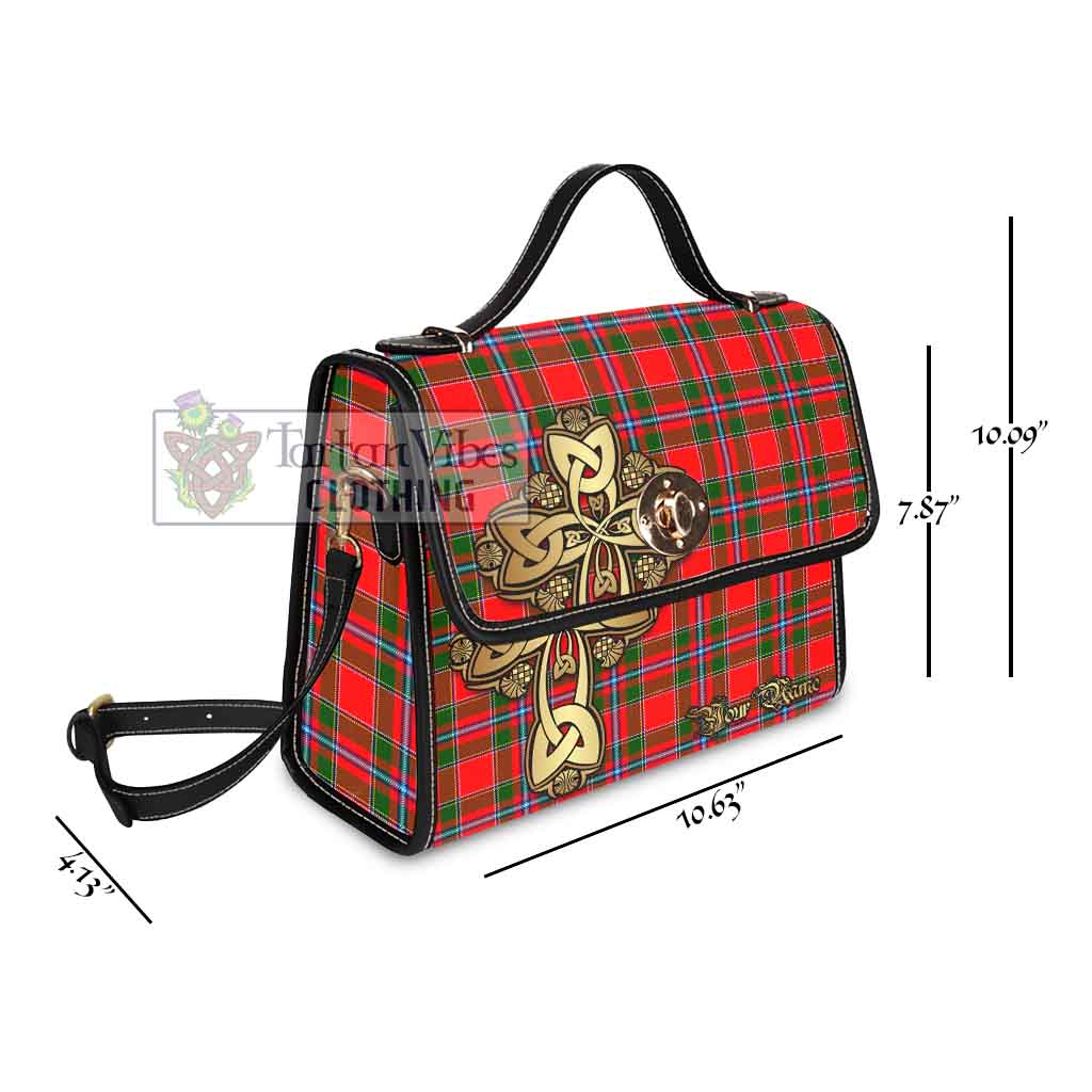 Butter Tartan Waterproof Canvas Bag Golden Thistle Celtic Cross Style - Tartan Vibes Clothing