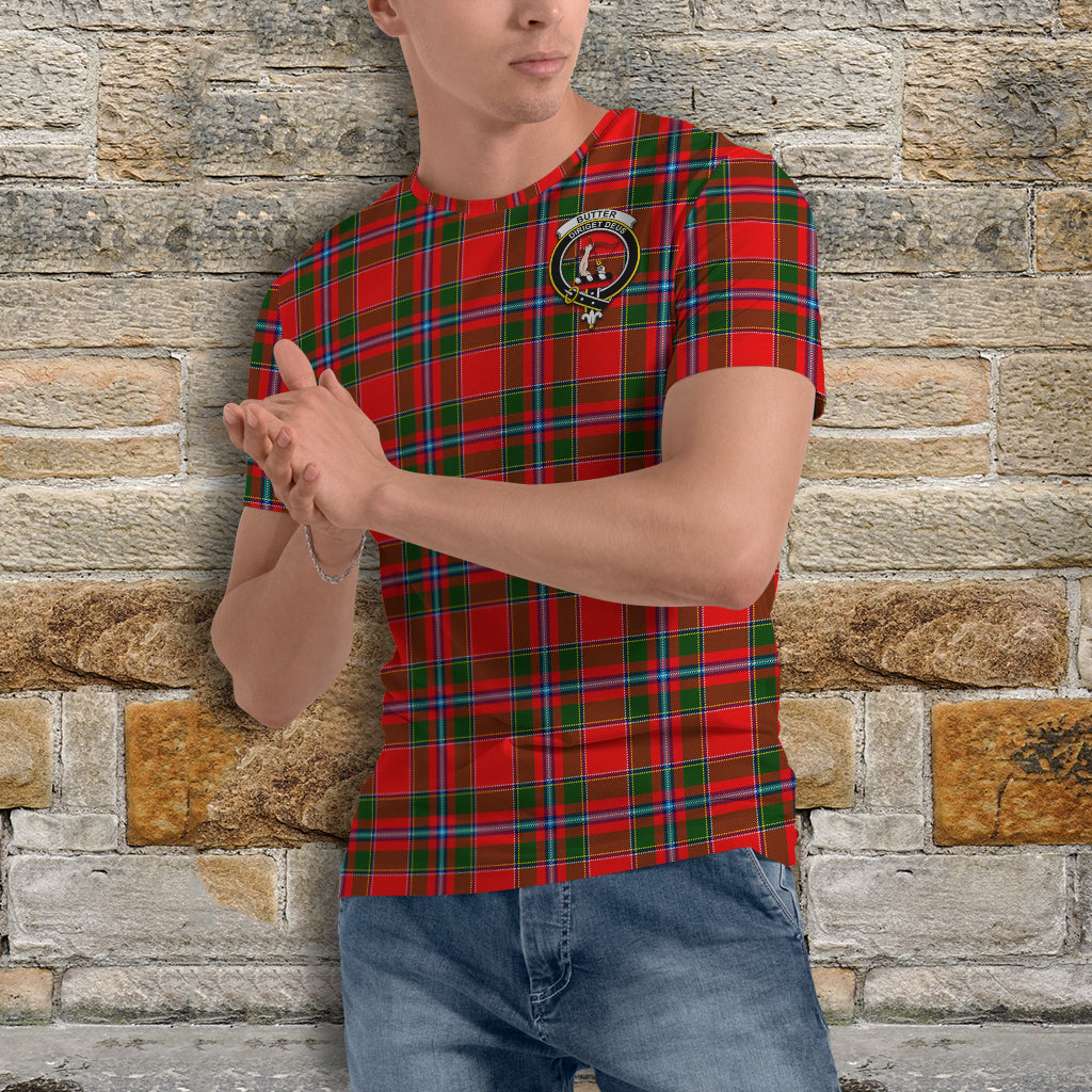 Butter Tartan T-Shirt with Family Crest - Tartan Vibes Clothing