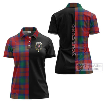 Byres (Byses) Tartan Women's Polo Shirt with Family Crest and Half Of Me Style