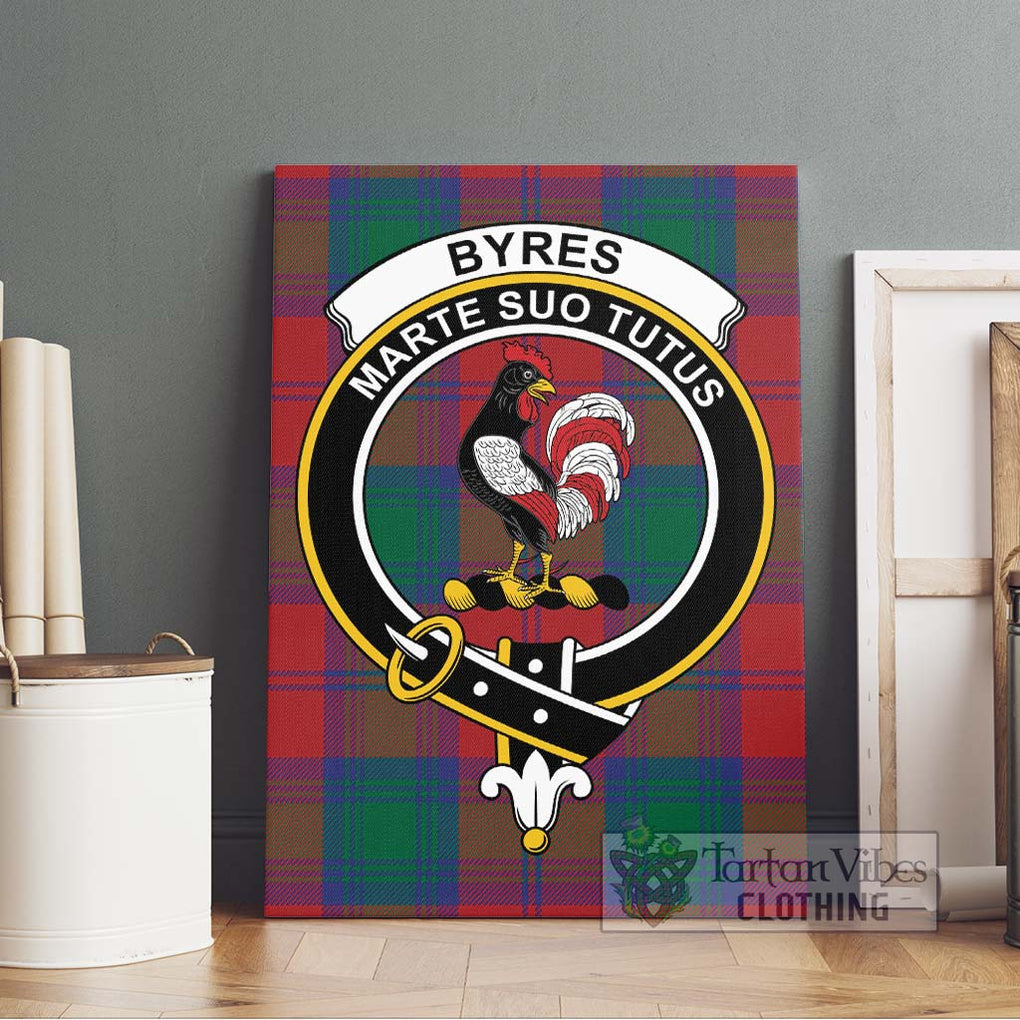 Byres (Byses) Tartan Canvas Print Wall Art with Family Crest Without Frame - Tartan Vibes Clothing