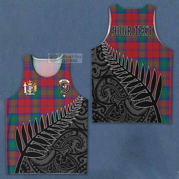 Byres (Byses) Crest Tartan Men's Tank Top with New Zealand Silver Fern Half Style