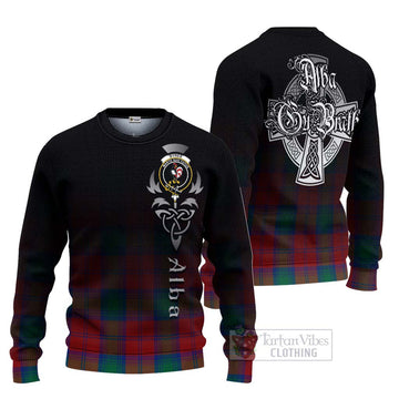 Byres (Byses) Tartan Ugly Sweater Featuring Alba Gu Brath Family Crest Celtic Inspired