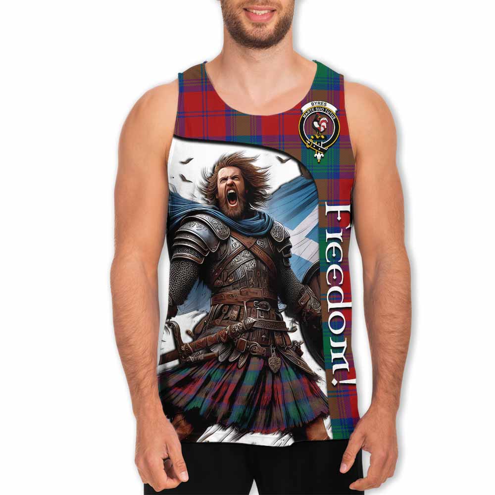 Tartan Vibes Clothing Byres (Byses) Crest Tartan Men's Tank Top Inspired by the Freedom of Scottish Warrior