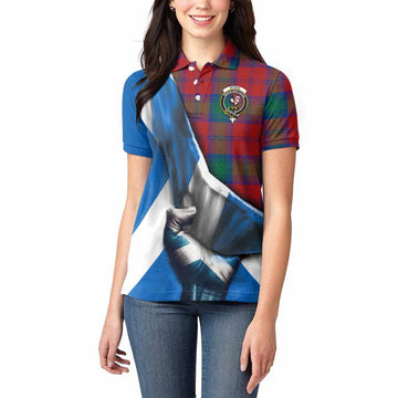 Byres (Byses) Tartan Women's Polo Shirt with Family Crest Scotland Patriotic Style