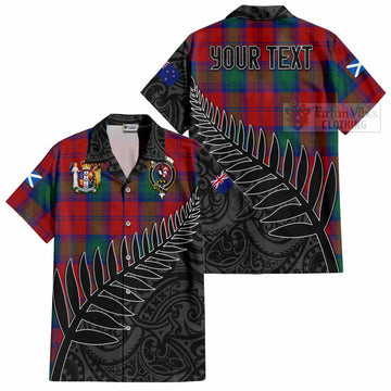 Byres (Byses) Crest Tartan Short Sleeve Button Shirt with New Zealand Silver Fern Half Style