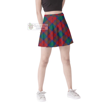 Byres (Byses) Tartan Women's Plated Mini Skirt Cross Style