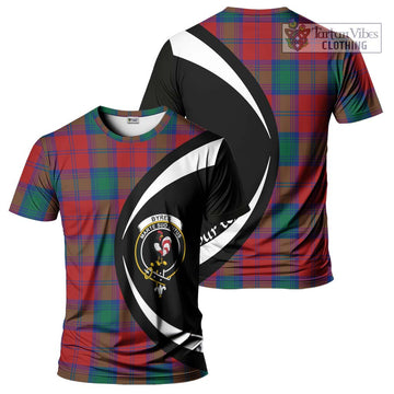 Byres (Byses) Tartan T-Shirt with Family Crest Circle Style