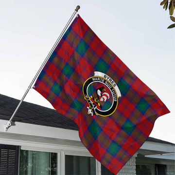 Byres (Byses) Tartan House Flag with Family Crest House Flag - Tartan Vibes Clothing