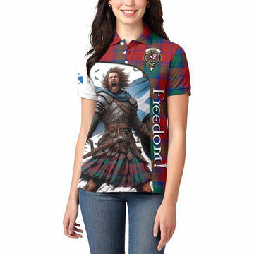 Byres (Byses) Crest Tartan Women's Polo Shirt Inspired by the Freedom of Scottish Warrior