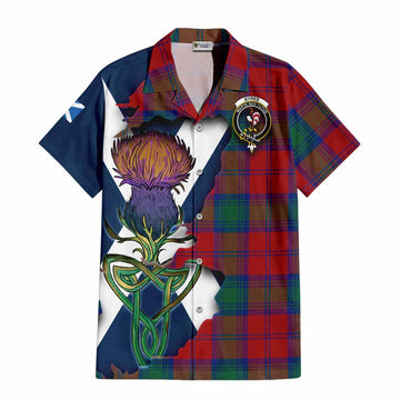 Byres (Byses) Tartan Family Crest Hawaiian Shirt Scottish Thistle Celtic Inspired Kid - Tartan Vibes Clothing