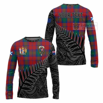 Byres (Byses) Crest Tartan Long Sleeve T-Shirt with New Zealand Silver Fern Half Style