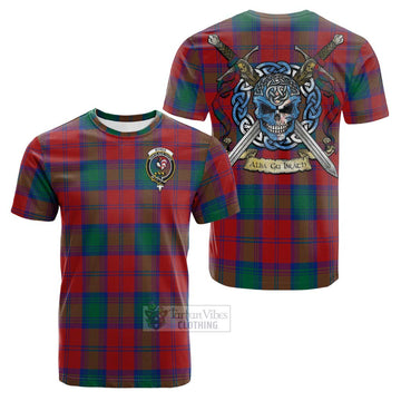 Byres (Byses) Tartan Cotton T-shirt with Family Crest Celtic Skull Style Kid's Shirt - Tartan Vibes Clothing