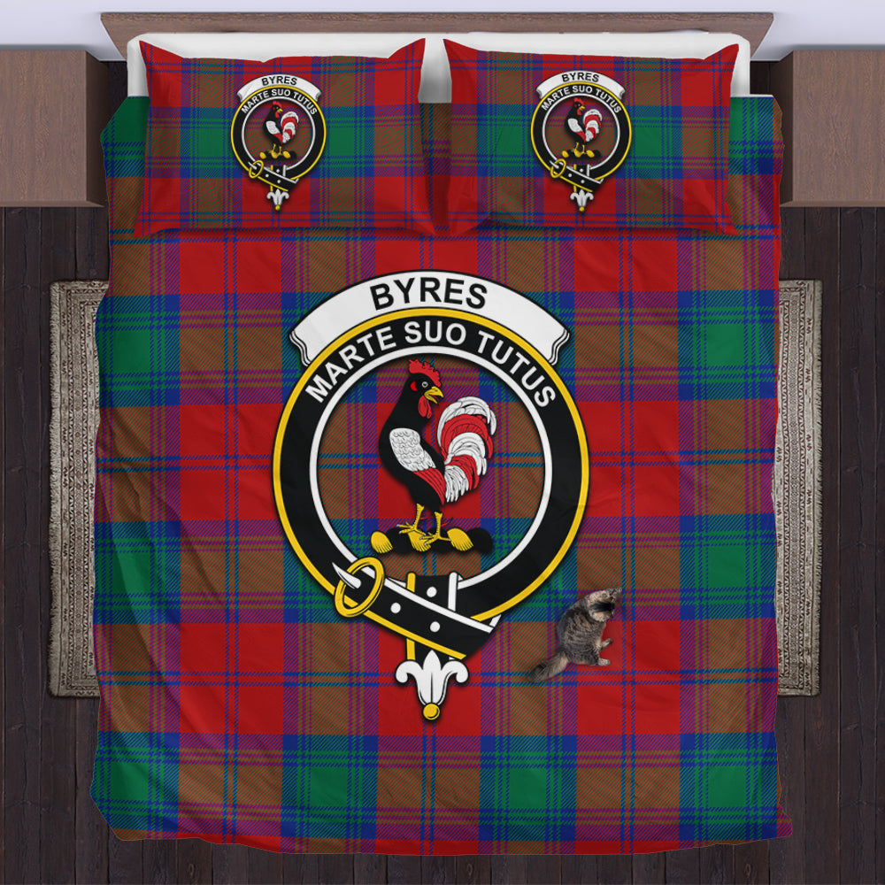 Byres (Byses) Tartan Bedding Set with Family Crest UK Bedding Set - Tartan Vibes Clothing