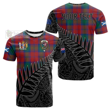 Byres (Byses) Crest Tartan Cotton T-shirt with New Zealand Silver Fern Half Style