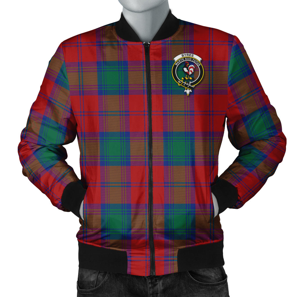 Byres (Byses) Tartan Bomber Jacket with Family Crest Unisex