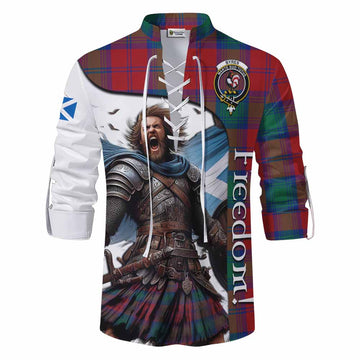 Byres (Byses) Crest Tartan Ghillie Kilt Shirt Inspired by the Freedom of Scottish Warrior