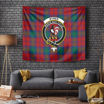 Byres (Byses) Tartan Tapestry Wall Hanging and Home Decor for Room with Family Crest