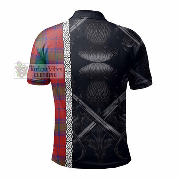 Byres (Byses) Tartan Polo Shirt with Family Crest Cross Sword Thistle Celtic Vibes - Tartan Vibes Clothing
