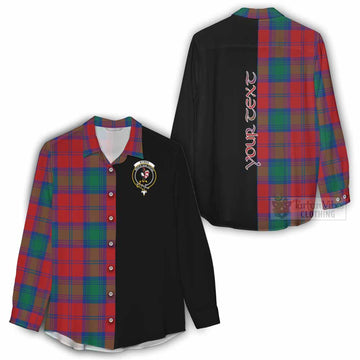 Byres (Byses) Tartan Women's Casual Shirt with Family Crest and Half Of Me Style